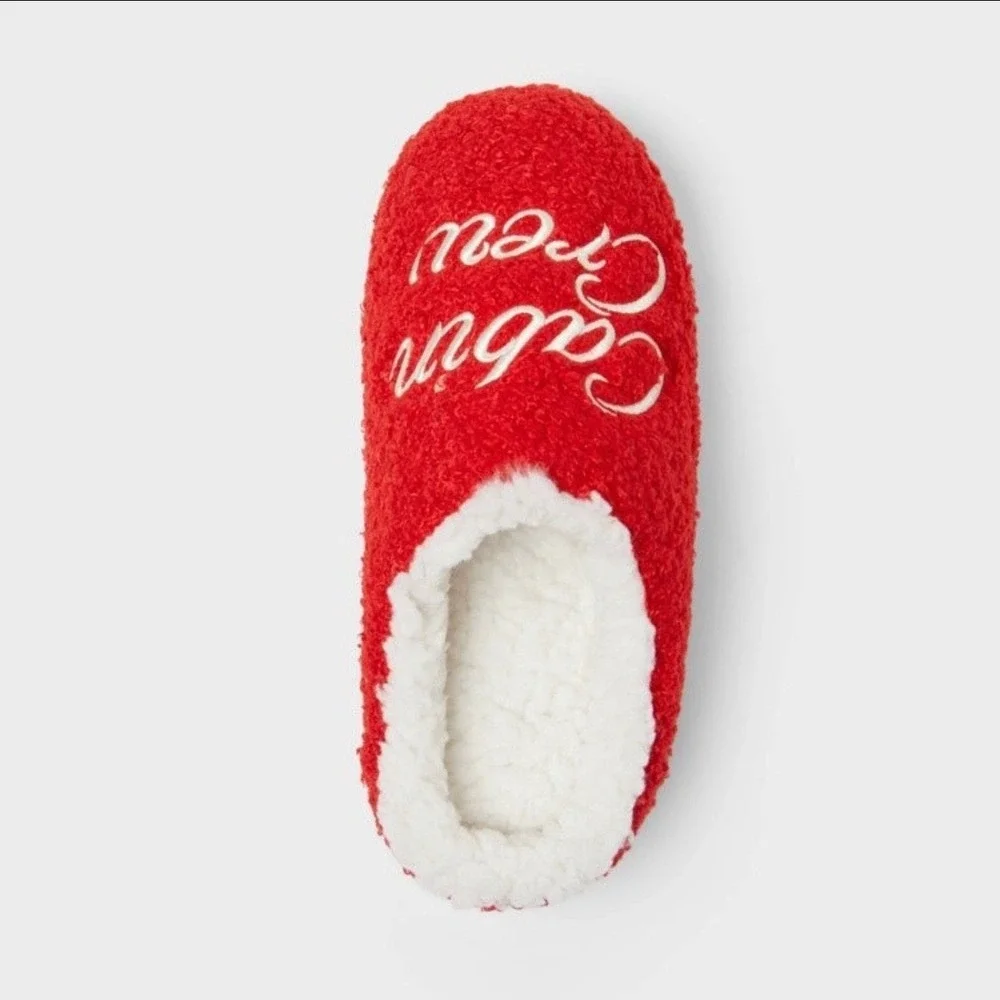 Wonderkids Red Cabin Crew Christmas Slippers‎ Kids Size 4-5